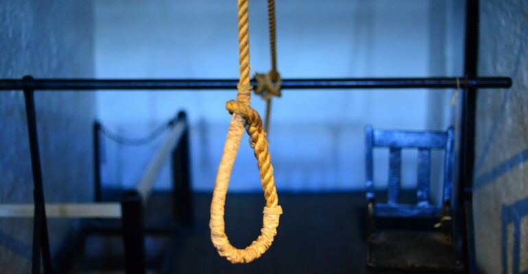 Hanging rope to commit suicide