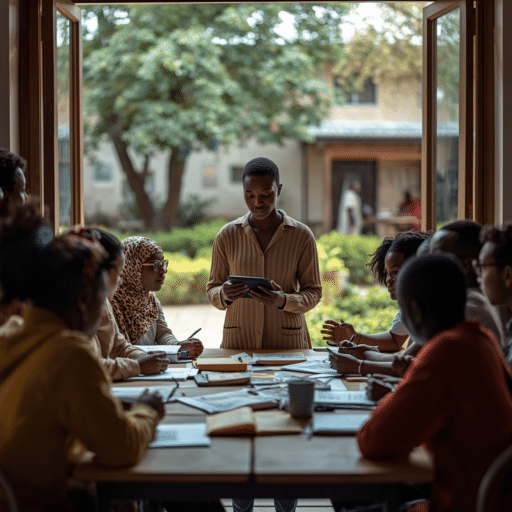 People getting access to information. Photo credit - AI Generated
