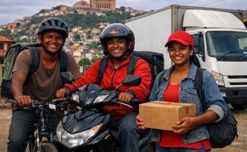 The rise of the delivery system in Madagascar. Photo credit - AI Generated