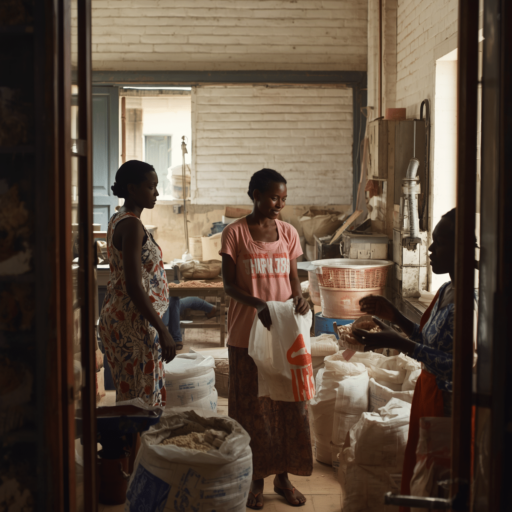 Women in the agro food processing sector. Photo credit - AI Generated