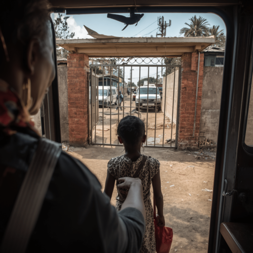 A child scared to get out into the world. Photo credit - AI Generated