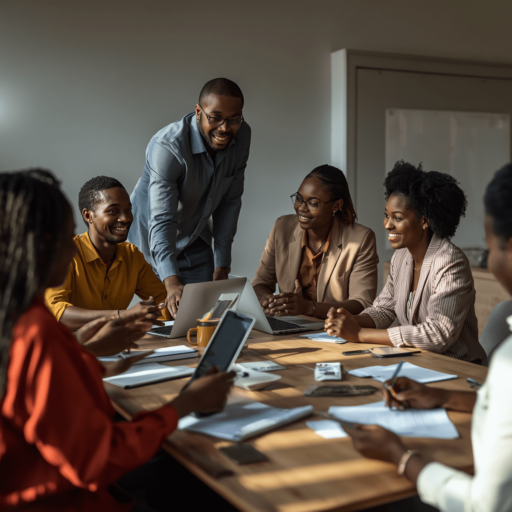 Transformational leadership in motion at a company. Photo credit - AI Generated