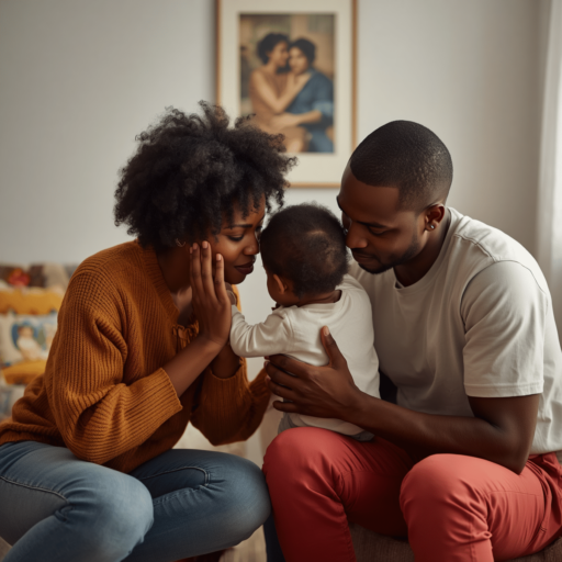 Two parents raising an adopted child. Photo credit - AI Generated