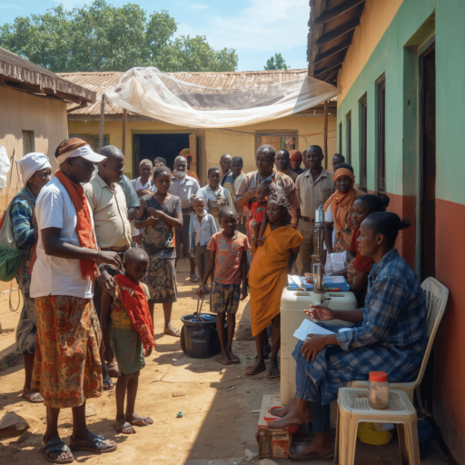 Community members talking about NTDs. Photo credit - AI Generated