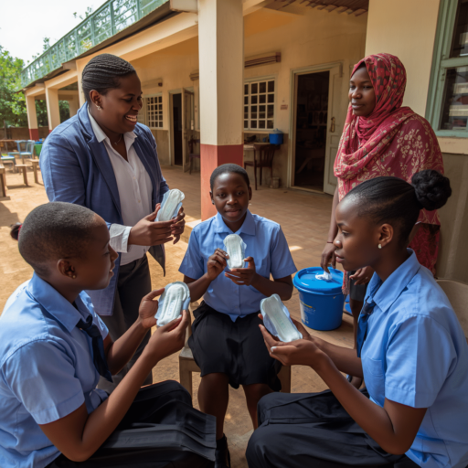 Young teenage girls learning about menstruation at school. Photo credit - AI Generated