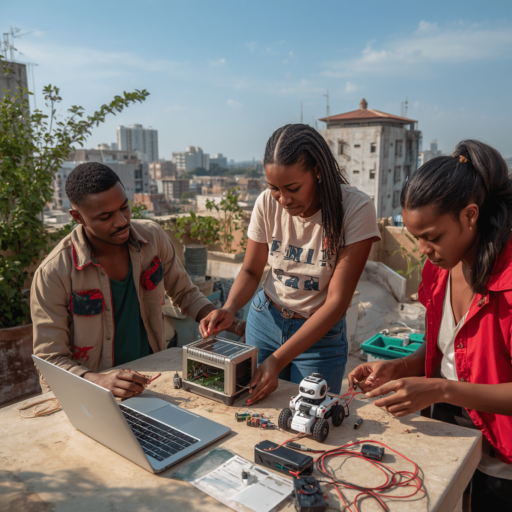 The youth using technology as an opportunity. Photo credit - AI Generated