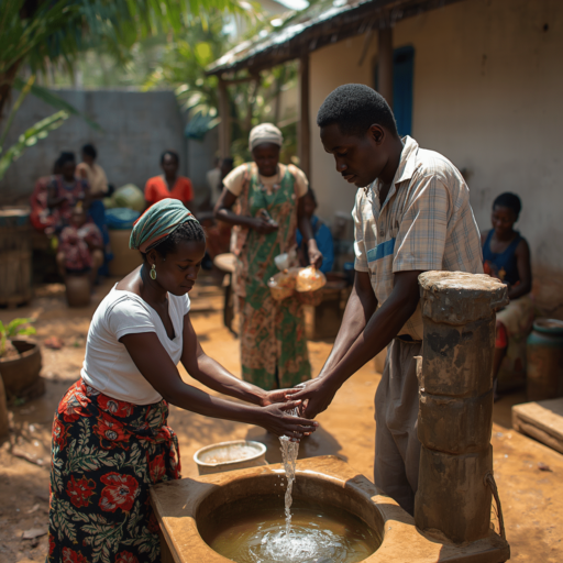People washing their hands. Photo credit - AI Generated