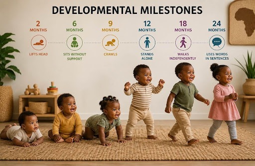 The various stages of child development. Photo credit - AI Generated