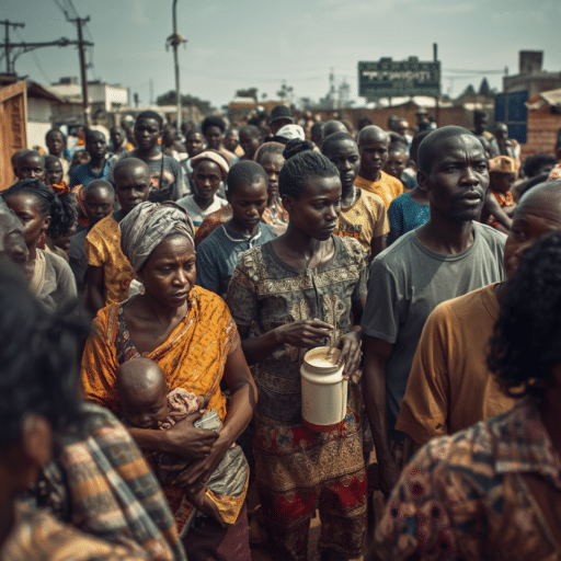 People going through hard times during conflicts. Photo credit - AI Generated